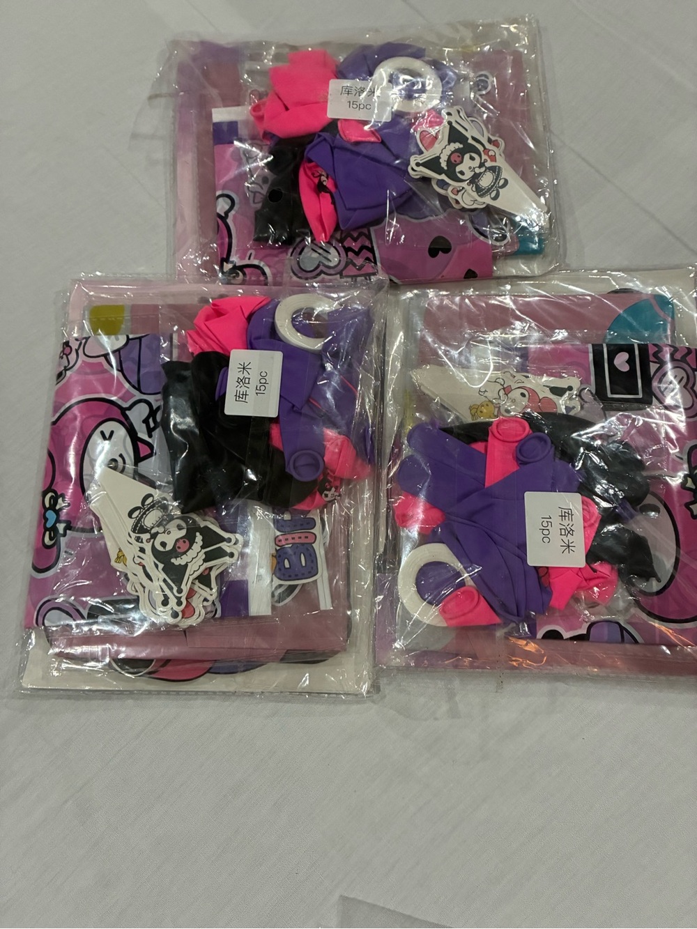 Karomi Party Decoration 3 complete set and one with extra items.